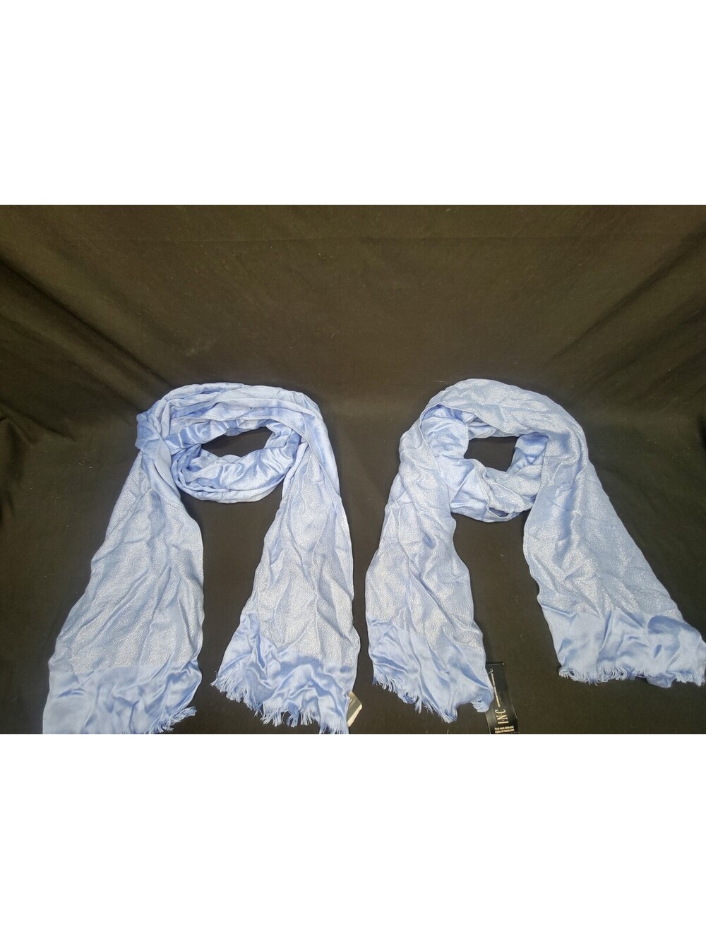 Lot of 2 INC International Concepts Pashmina Scarf Wrap Deep Chambray Blue